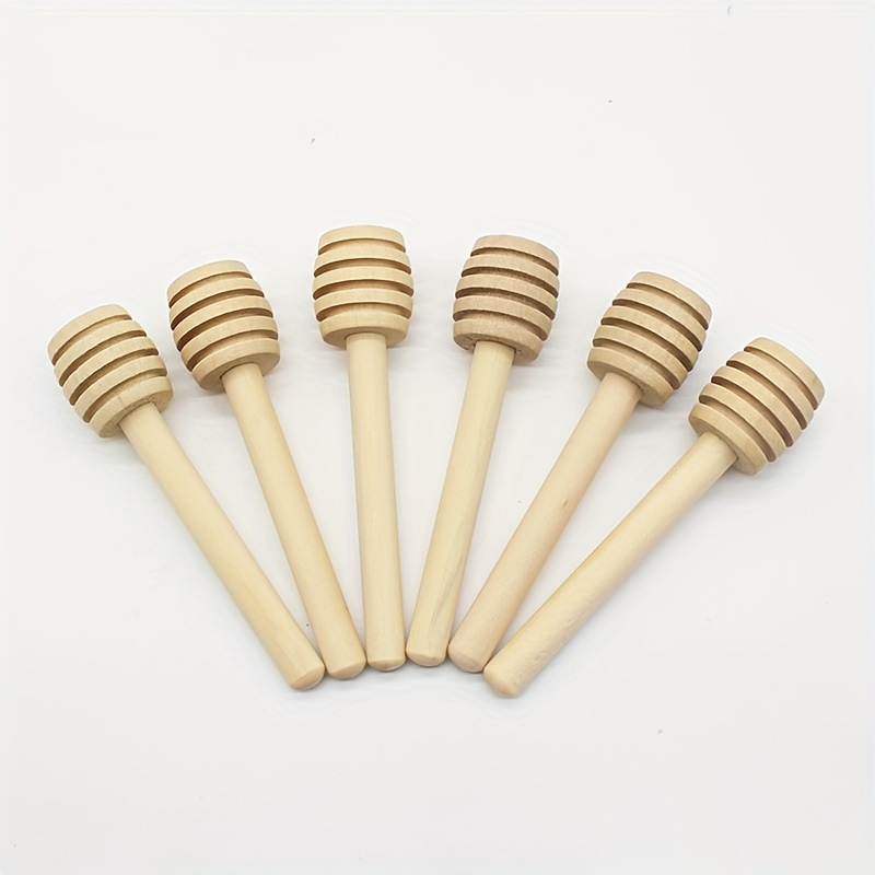 Agitateur de mélange de miel en bois, 2pcs 6 pouces Honey Dipper Sticks  Honey Spoon