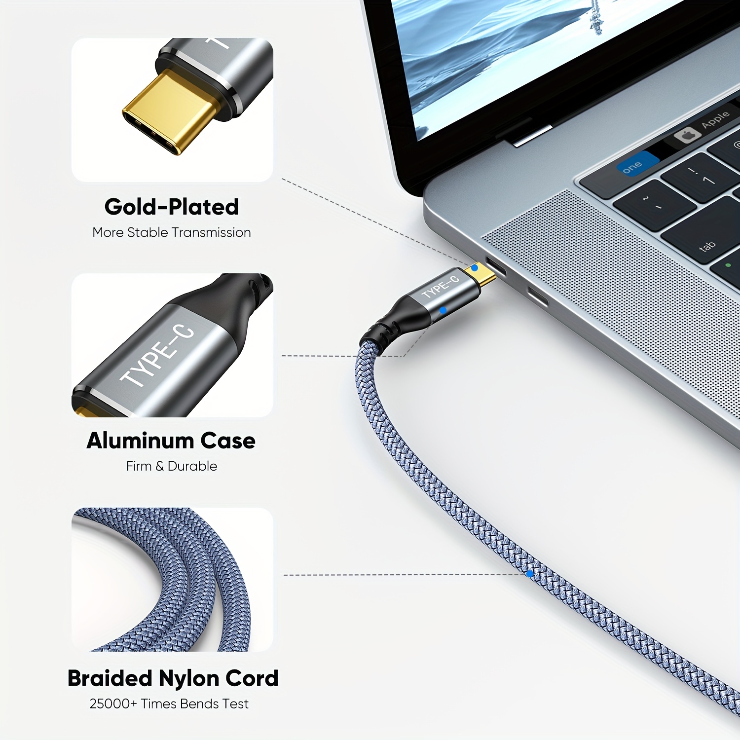 Câble USB C vers DisplayPort 1.8m Thunderbolt 3 Compatible avec MacBook Pro  MacBook Air, iPad