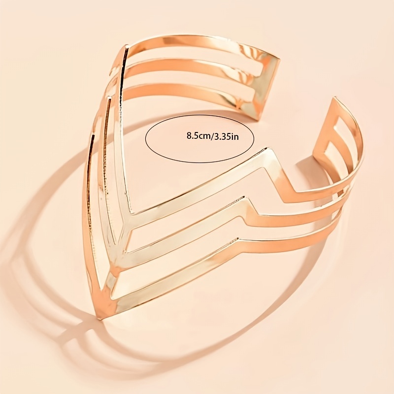 Geometric Arm Bracelet Triangle Open Bangle