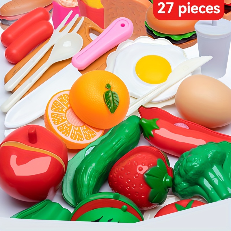 23Pcs Légumes fruits Jouet de coupe Jouet de cuisine pour bébé - Couleur  Aléatoire