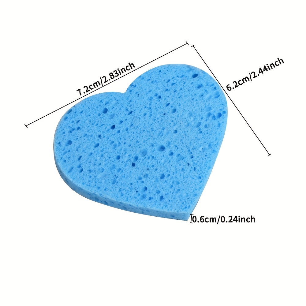 10pcs Dual Sided Cleansing Sponge Quick Foaming Non Irritating Perfect Face Wash