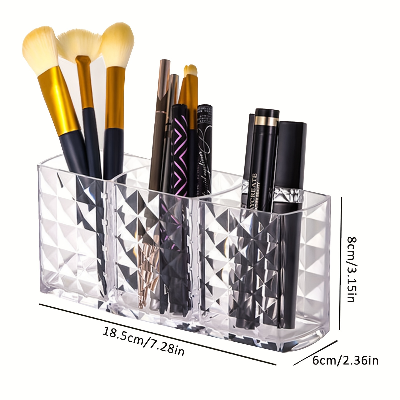 Acrylic Makeup Organizer Boxes Clear Cosmetics Eyebrow Pencil