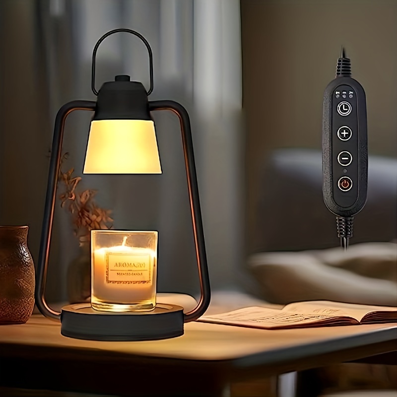 Nordic Dome Metal Candle Warmer Lamps with Wood Base ,Aroma