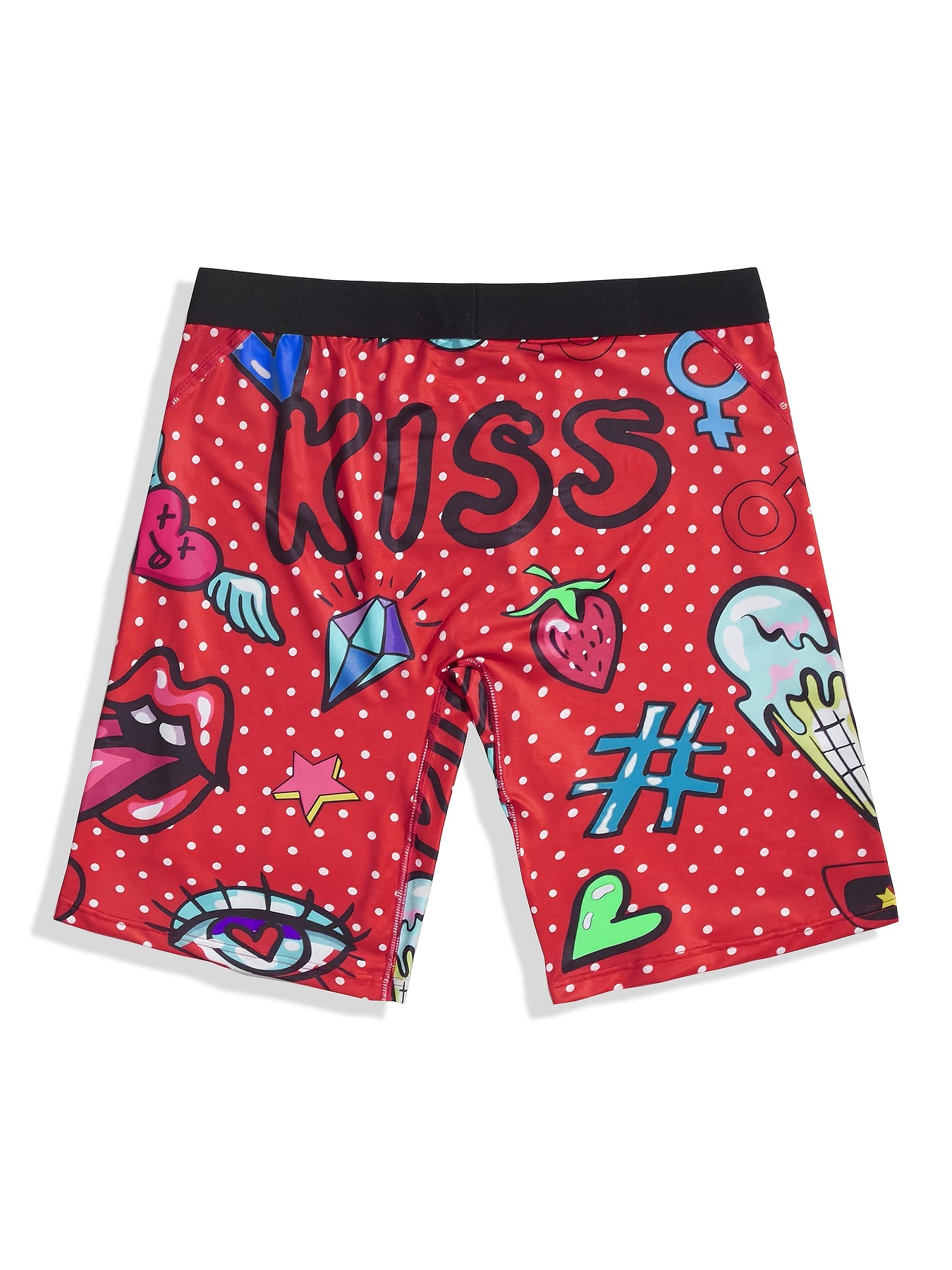 1pc Men's Cartoon Ice Cream Funny Print Boxer Briefs Underwear