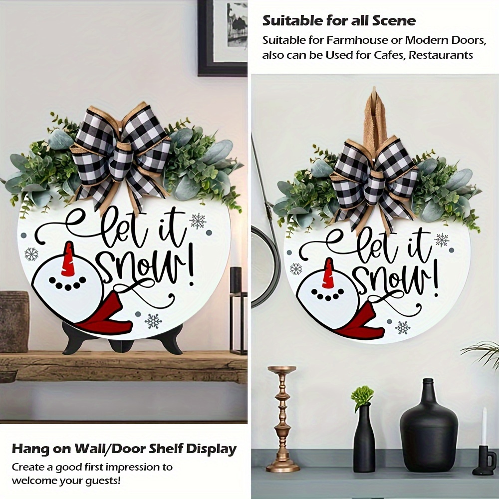 Let it Snow sign, Holiday Sign, Christmas Sign, Wreath Supplies, Wreat –  Dor Designs