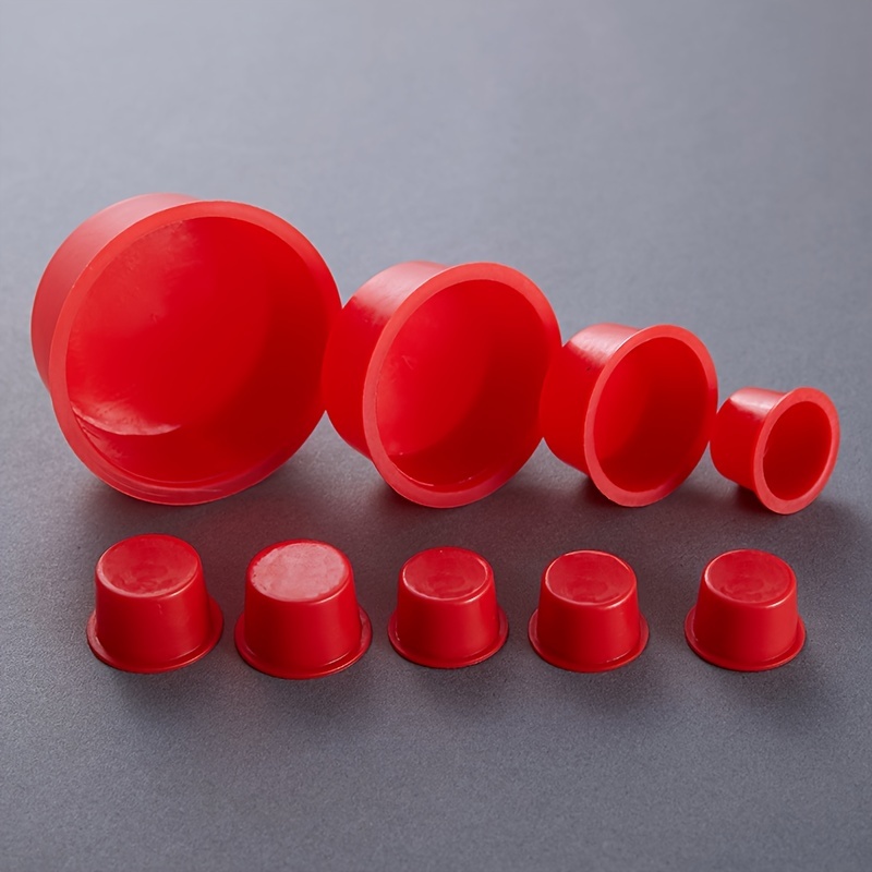 Red plastic shop plugs