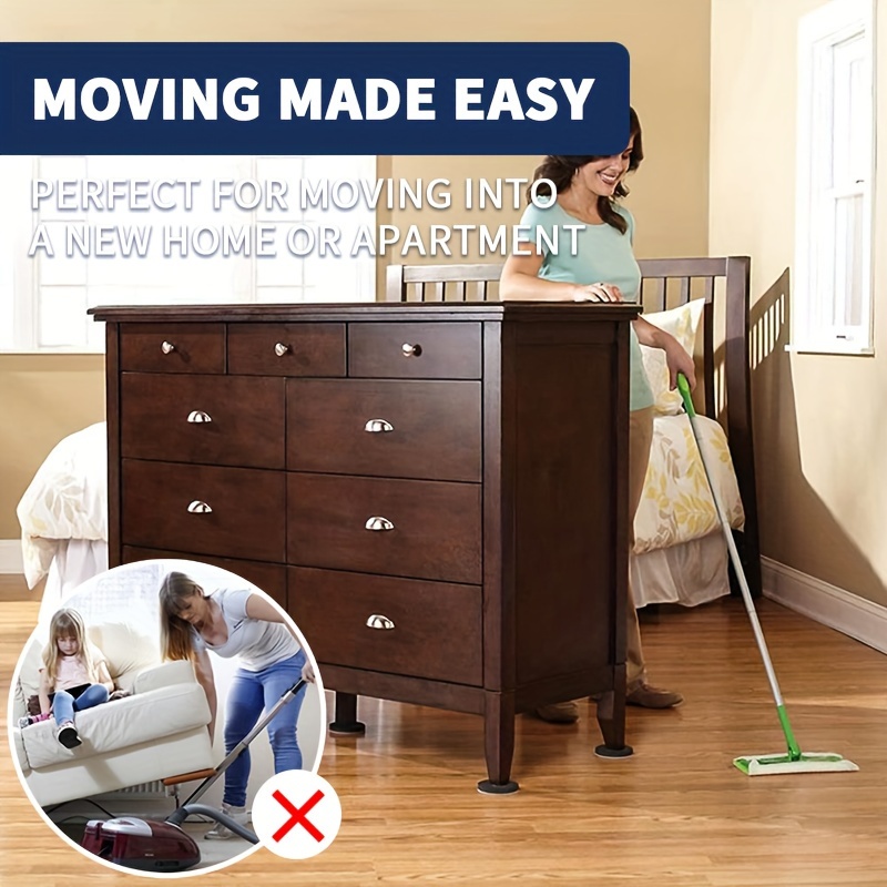 24 PCS 2.5 Felt Furniture Movers Sliders for Hardwood Floors