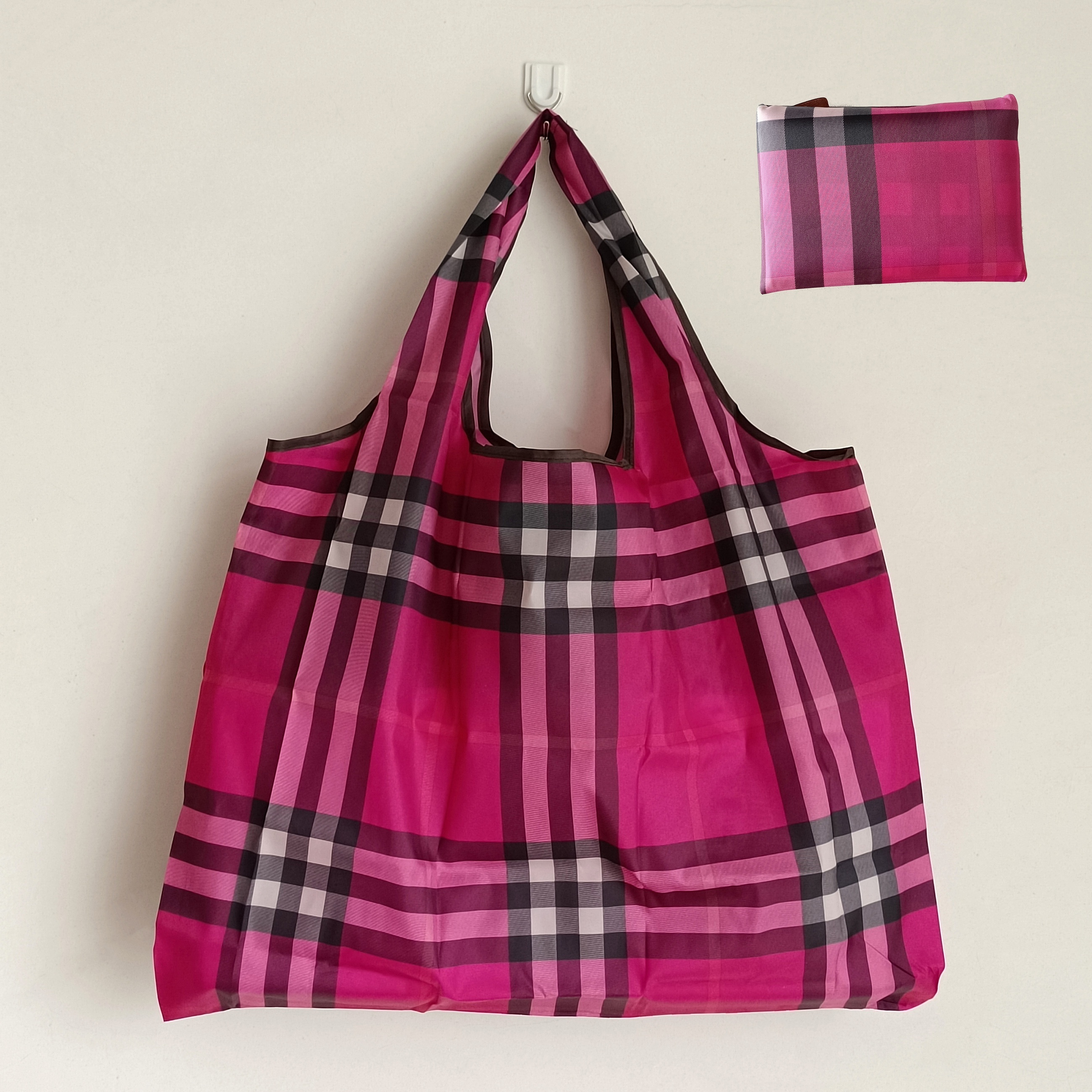 Burberry Pink Plaid Handbag