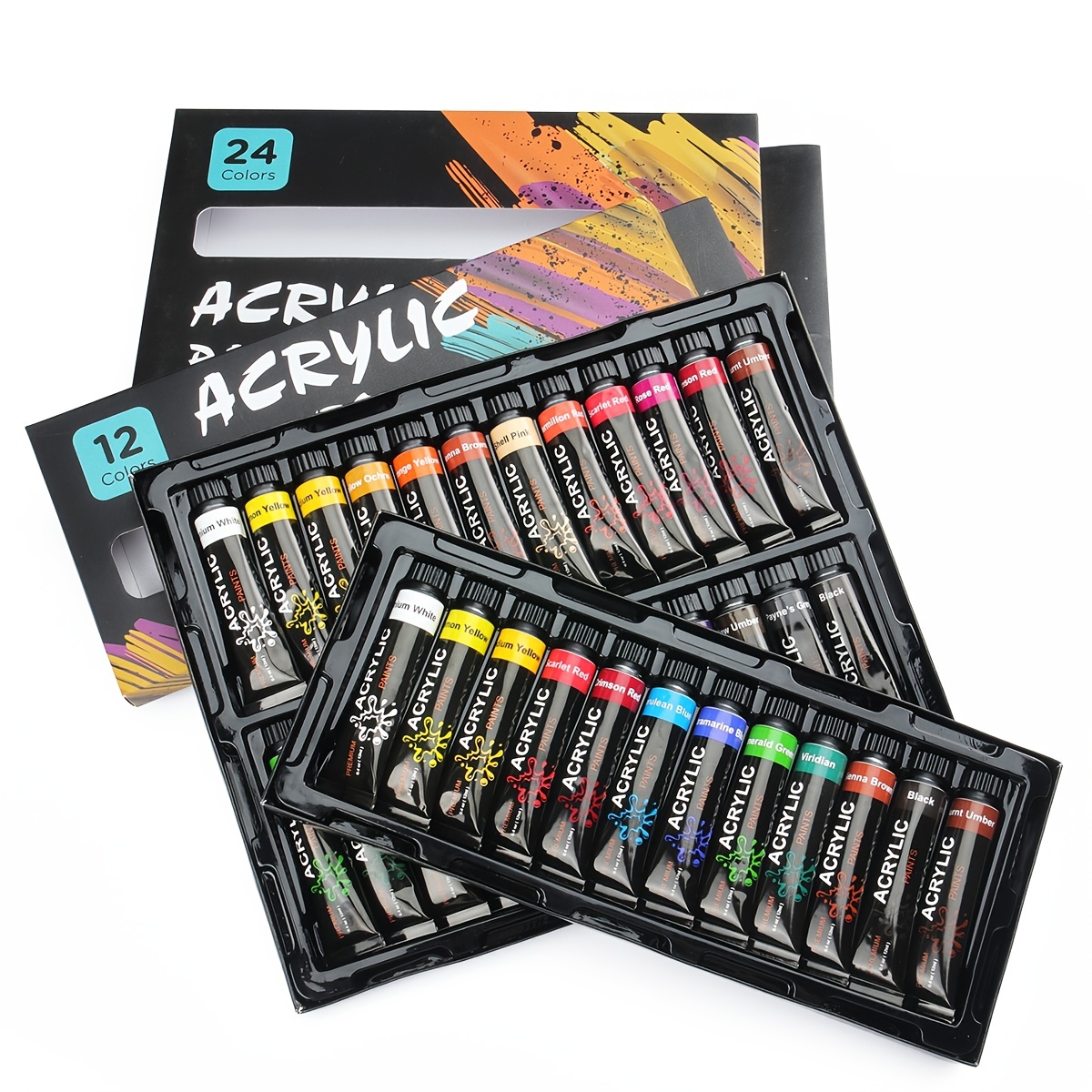 10pcs Primed Acrylic Paint Artist Student Portable Art Supplies