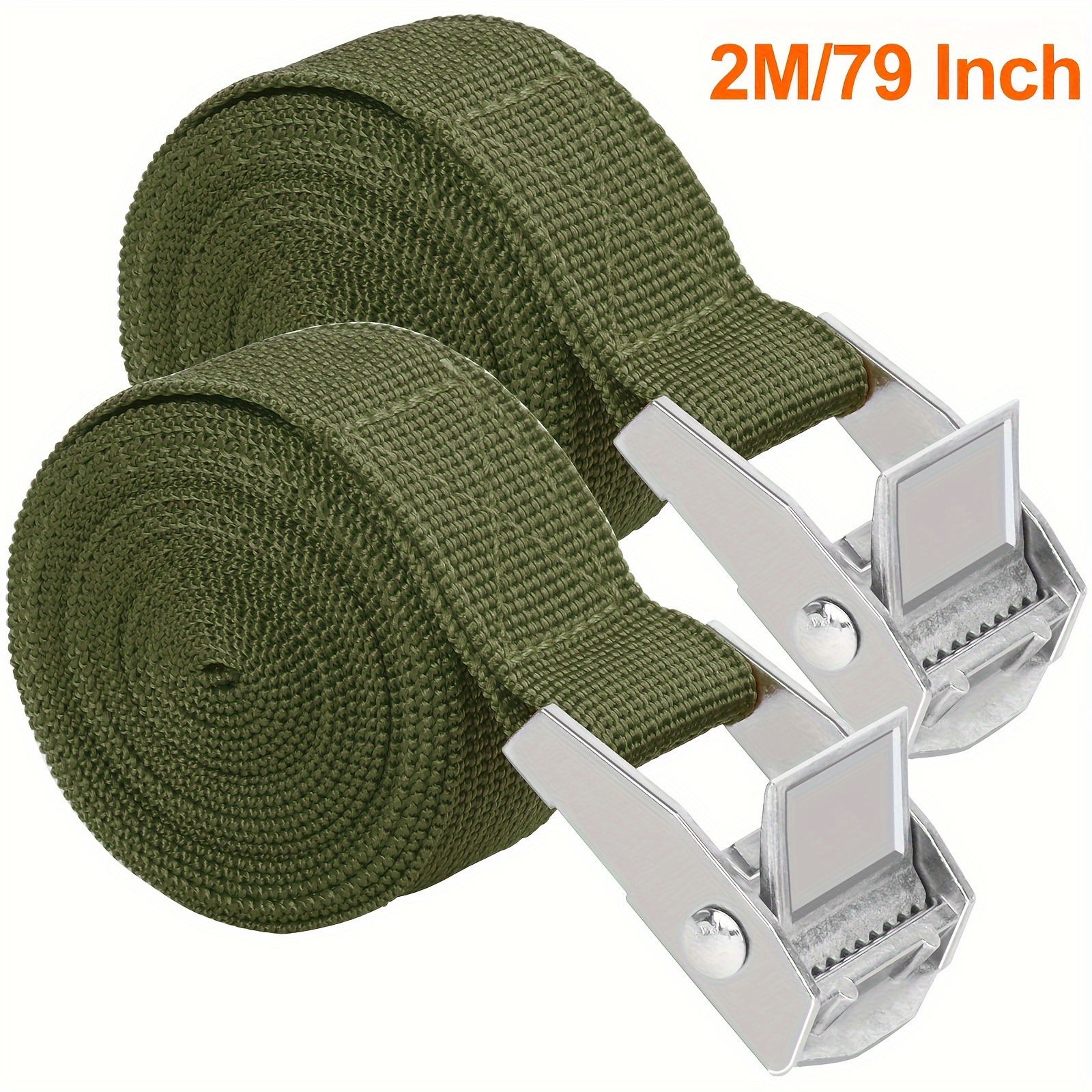 6pcs Cargo Binding Belt Zinc Alloy Press Buckle Belt Tire