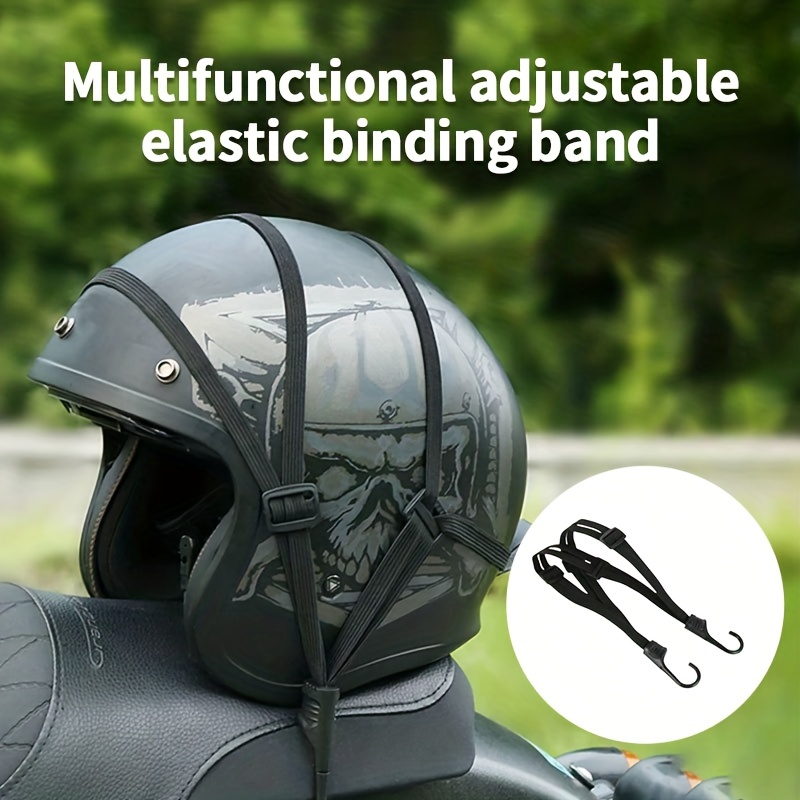 1pc Helmet Elastic Elastic Rubber Band Luggage Fixed Rope Binding Rope  Motorcycle Binding Rope Electric Vehicle Binding Strap