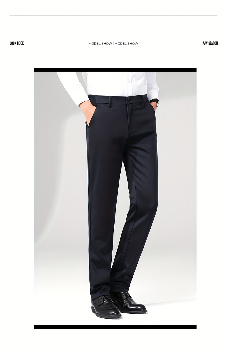 Pantalones De Vestir Ajustados Para Hombre Ropa Formal De Negocios Elegante  Moda