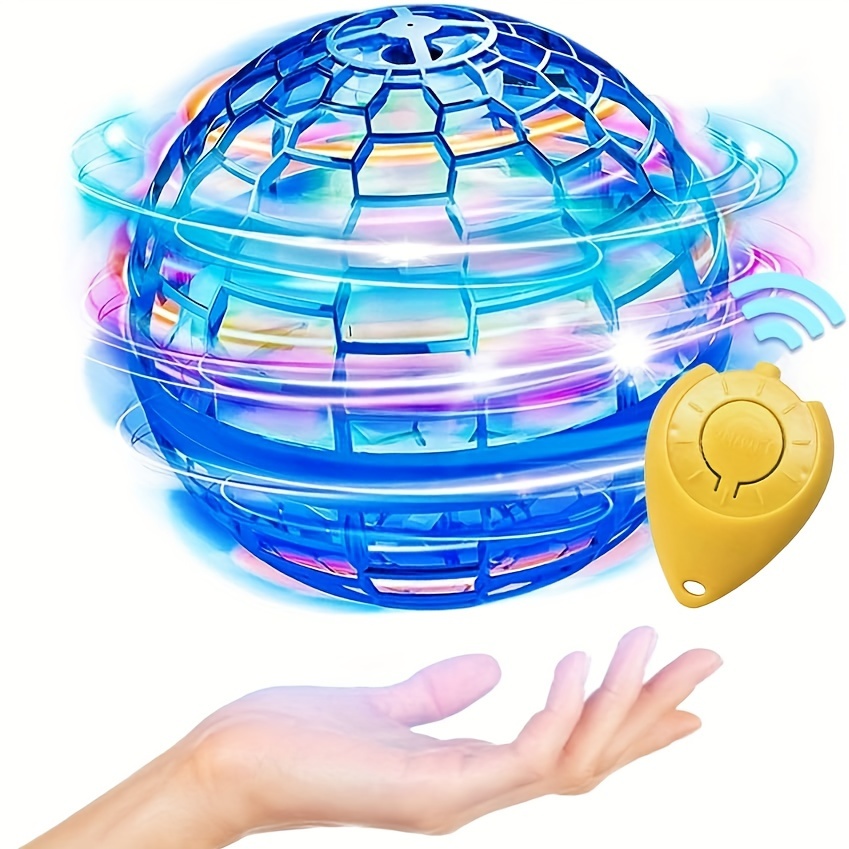 Disque boule plate rouge - Boule OVNI - Frisbee - Boule OVNI avec lumières  - LED 