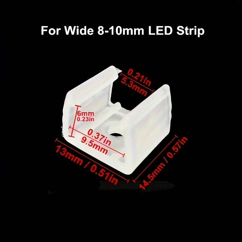50pcs Rope Light Mounting Clips Channel Mounting Holder for 8-11mm LED Strip