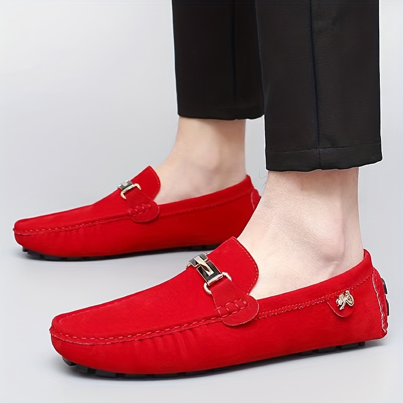 Men's Moccasin Loafer Shoes With Metallic Decor, Comfy Non-slip Slip On  Shoes, Men's Shoes, Spring And Summer - Temu Cyprus