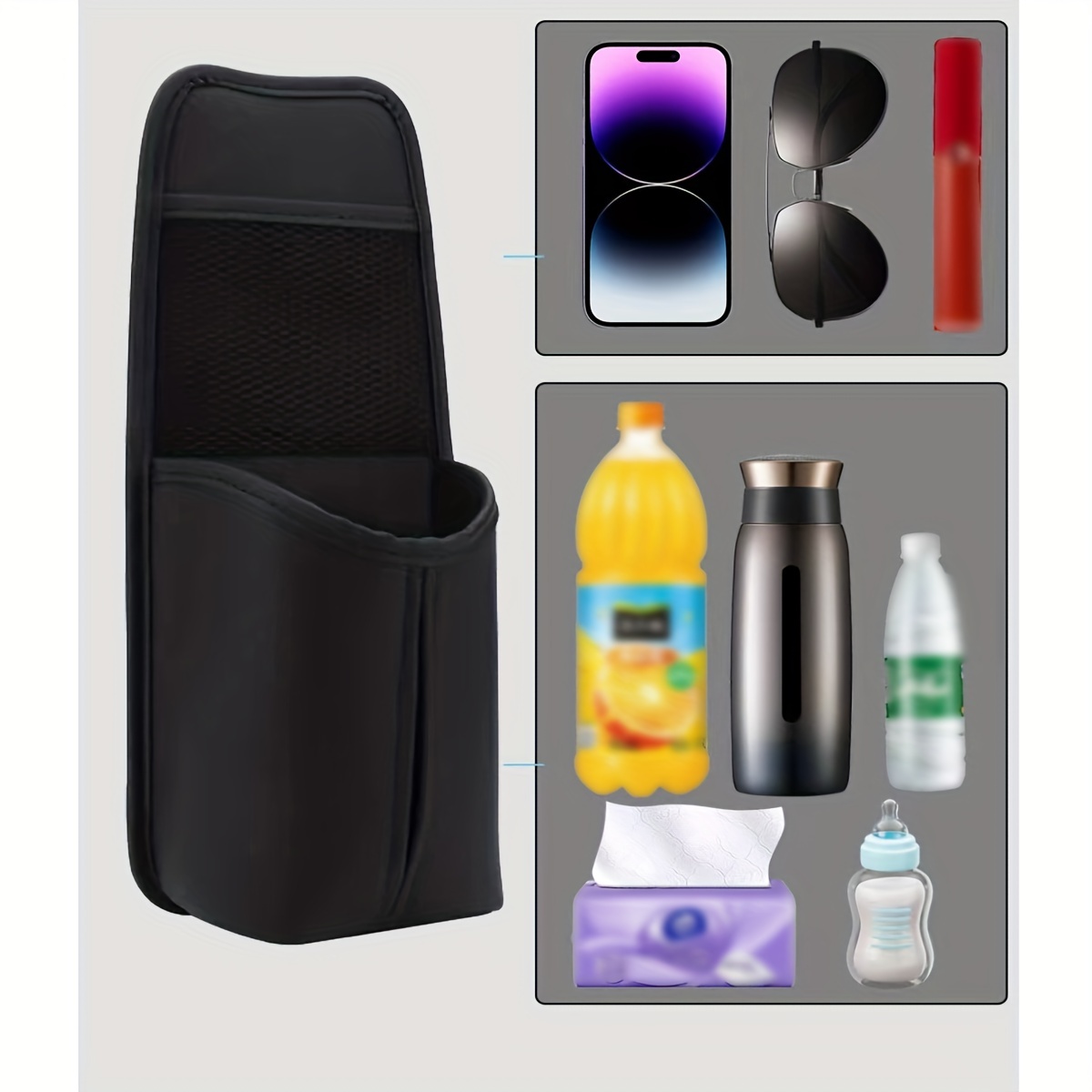Autositz-Rückseiten-Aufbewahrungs-Hängetasche, Wasserflaschen-Tasche,  Multifunktionale Tragbare Aufbewahrungs-Hängetasche, Große Kapazität - Temu  Germany