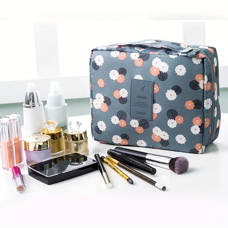 Multi Pocket Square Floral Handheld Cosmetic Bag Lightweight - Temu