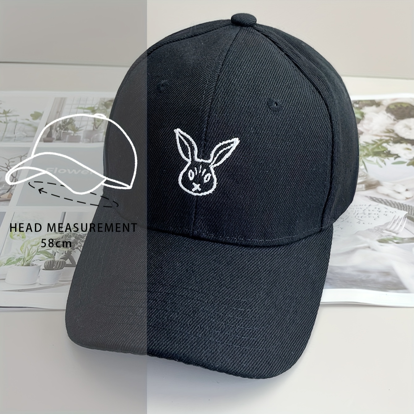 Bad Rabbit Embroidered Baseball Adjustable Solid Color Dad Hats Lightweight  Breathable Couple Sun Hats For Women & Men - Temu