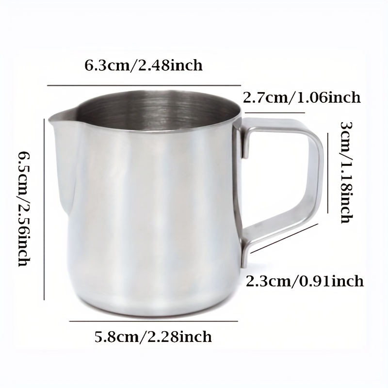 Stainless Steel Milk Frother Cup, Milk Steaming Pitcher, Small Milk Pitcher  For Espresso Machine, Latte Art Pour Cup, Halloween Christmas Wedding  Birthday Gift Coffee Maker Accessories - Temu