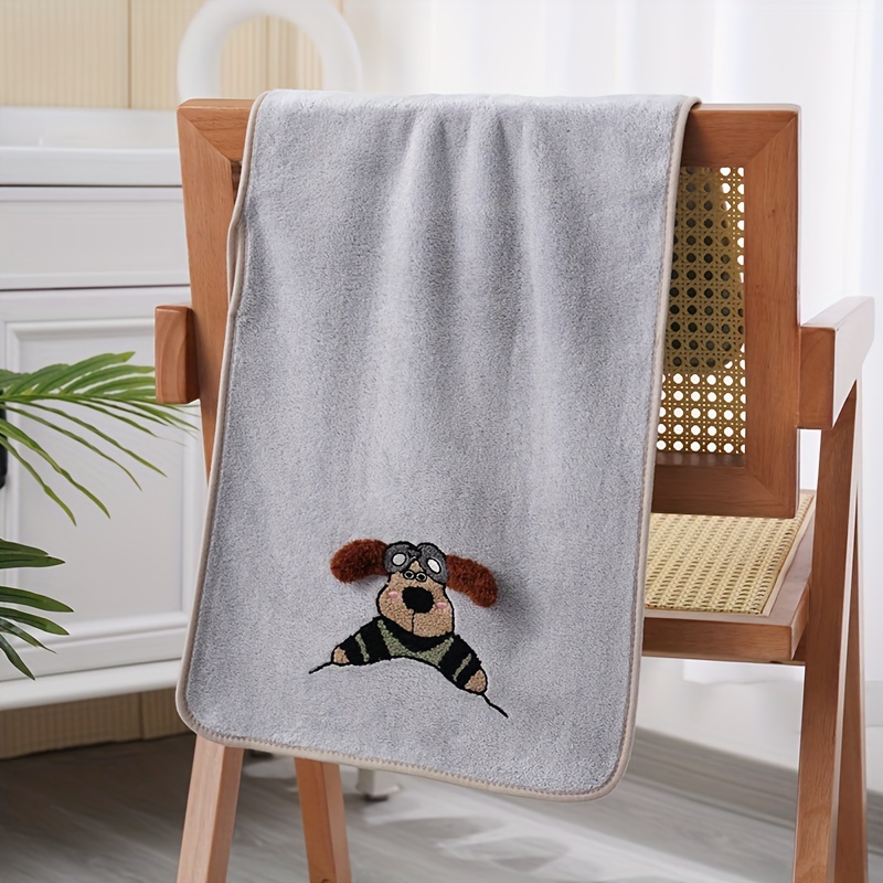 Cute Dog Cartoon Embroidery Towel Set, Household Bath Linen Sets, Soft  Skin-friendly Hand Towel Bath Towel, Absorbent Towels For Bathroom, 1 Bath  Towel & 1 Hand Towel, Bathroom Supplies - Temu