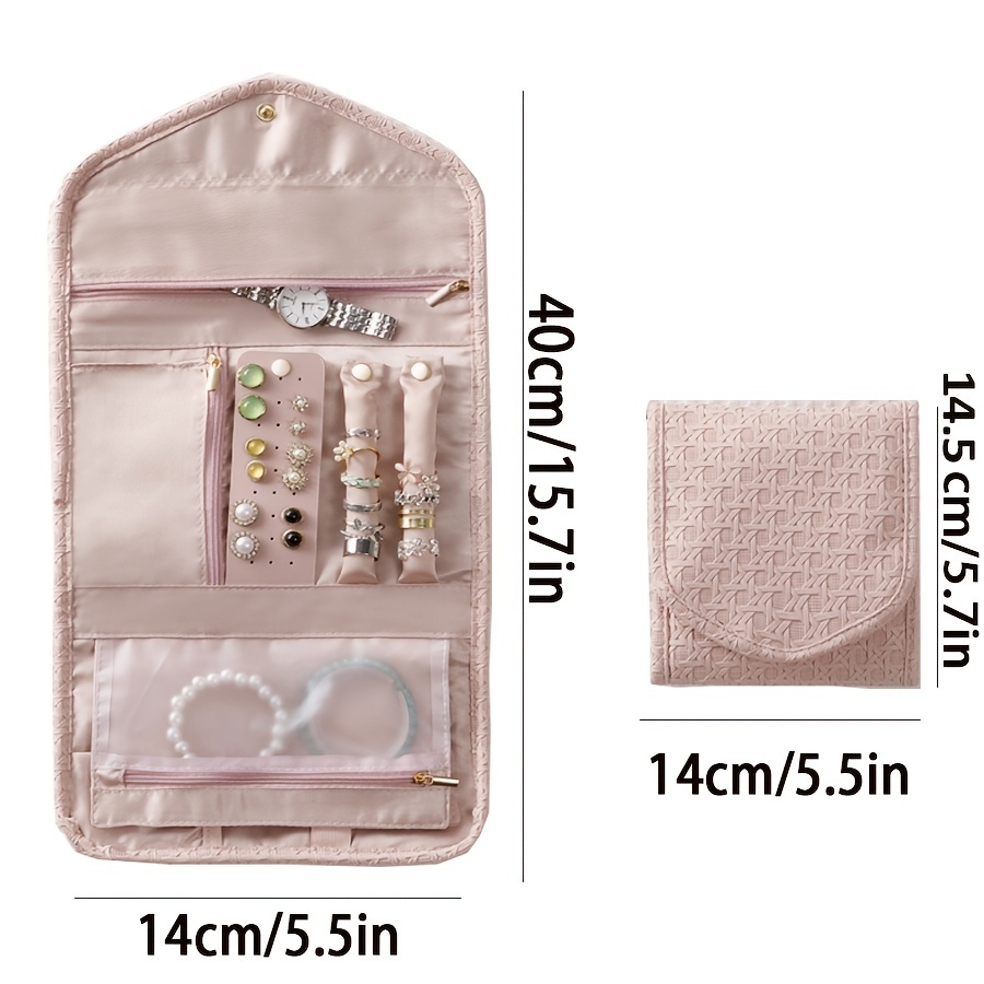 Travel Jewelry Organizer Case Foldable Jewelry Bag For Rings - Temu