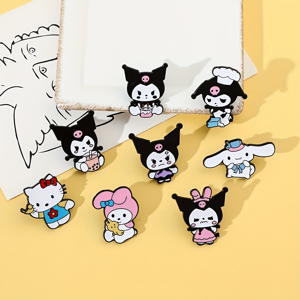 Sanrio Kuromi Melody College Style Metal Badges Badge Cartoon Brooch Squad  Emblem School Badge Commemorative Medals Gold Coin