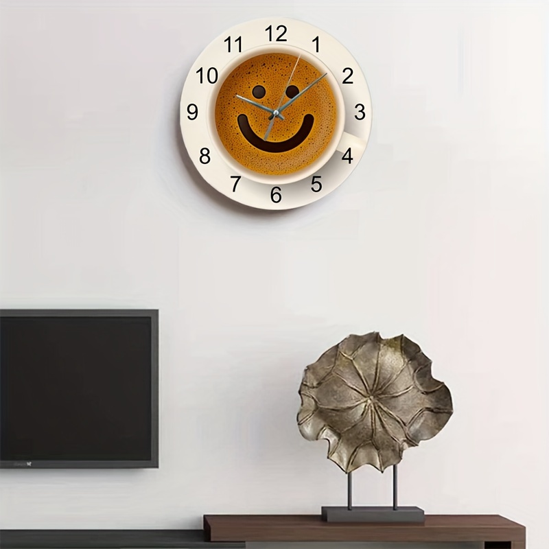 Wall Clock, Round Wooden No Ticking Sound Quartz Quiet Movement Aa