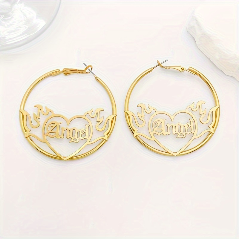 Big hot sale letter earrings