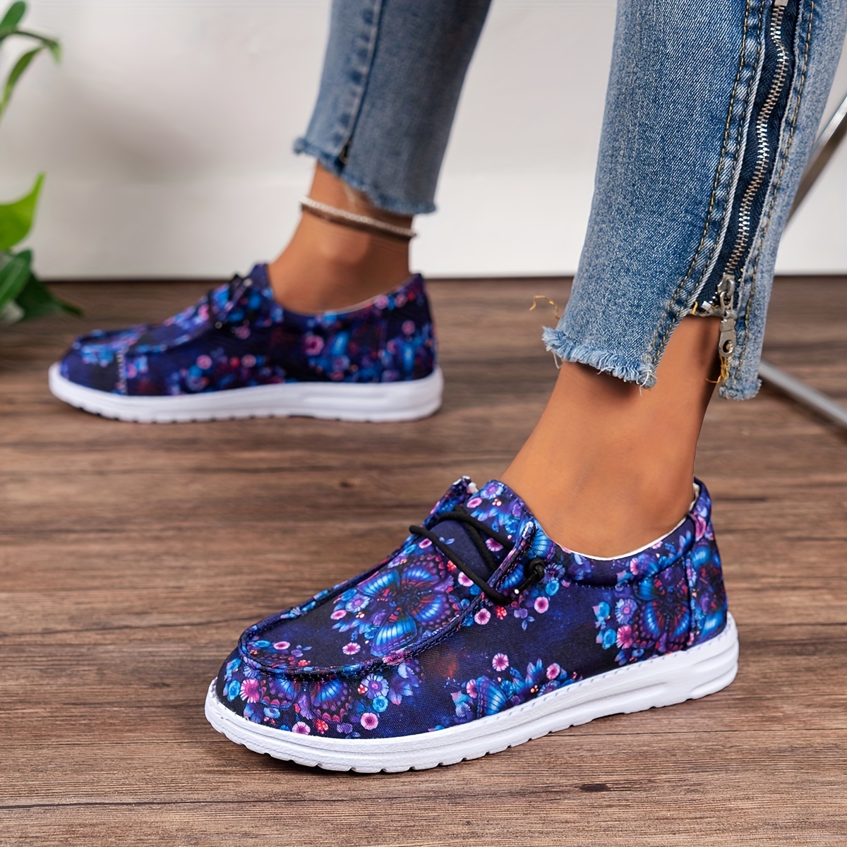 Floral print clearance flats