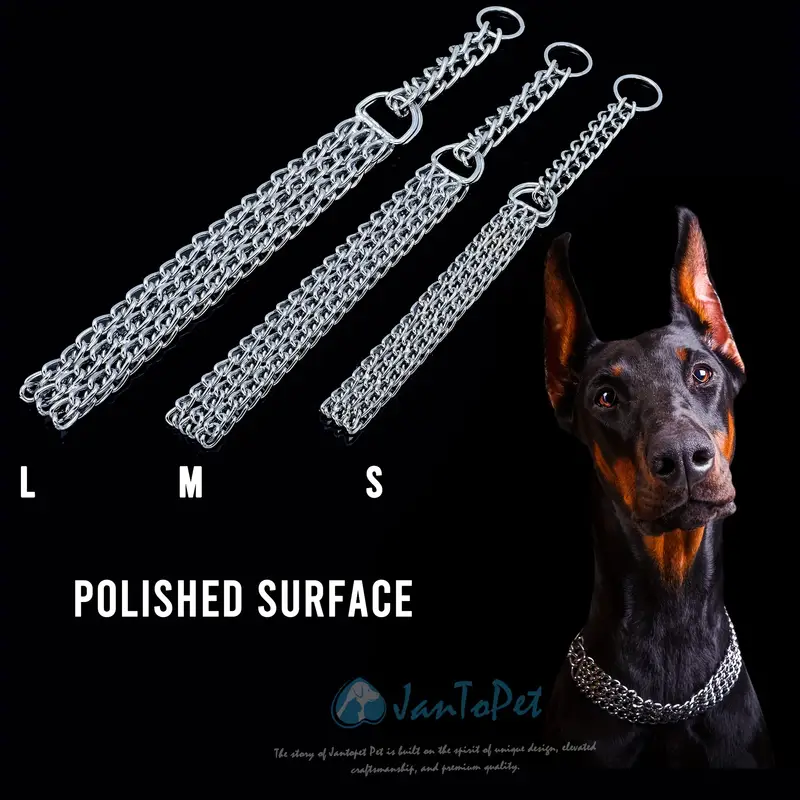 Thick Dog Chain - Plastic - Black - Silver - 3 Colors - 3 Sizes - ApolloBox