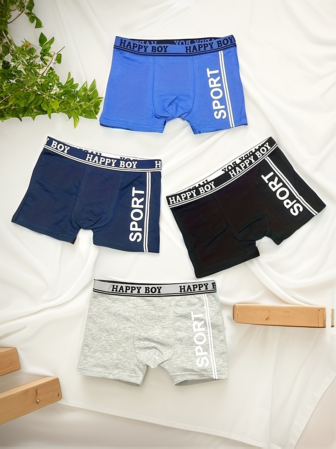 Boys Teen Casual Letter Graphic Breathable Soft Briefs - Temu