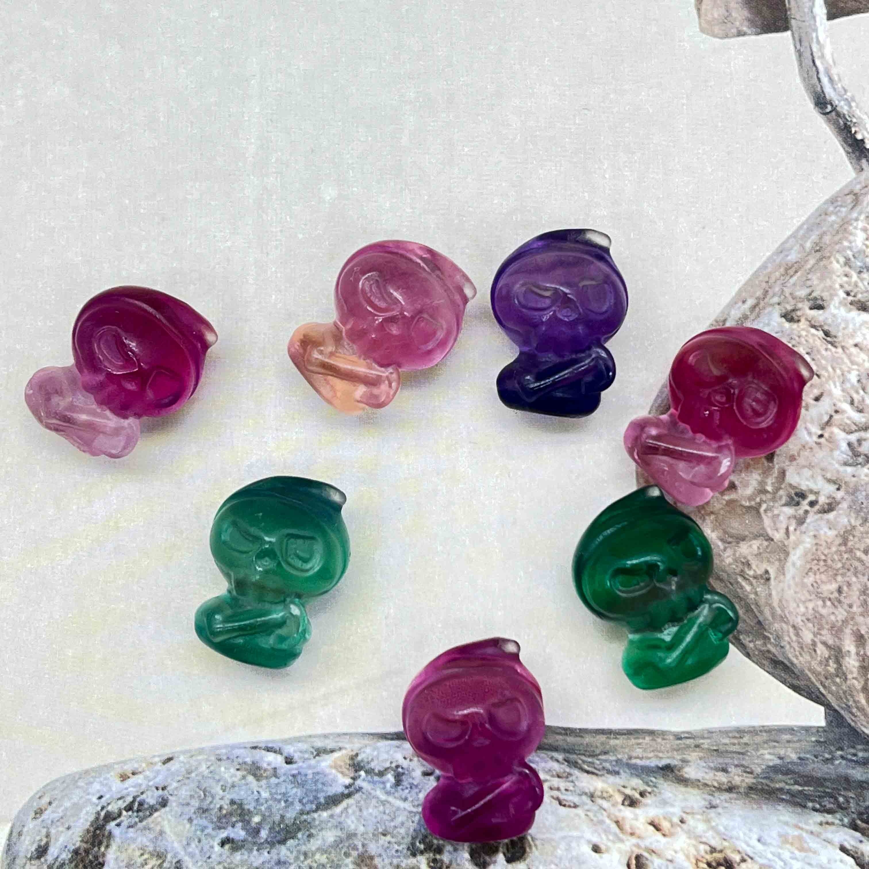 Fluorite Small Death God Carving, Interior Decoration, Energy Stone,  Exquisite Small Gifts, Desktop Small Ornaments - Temu