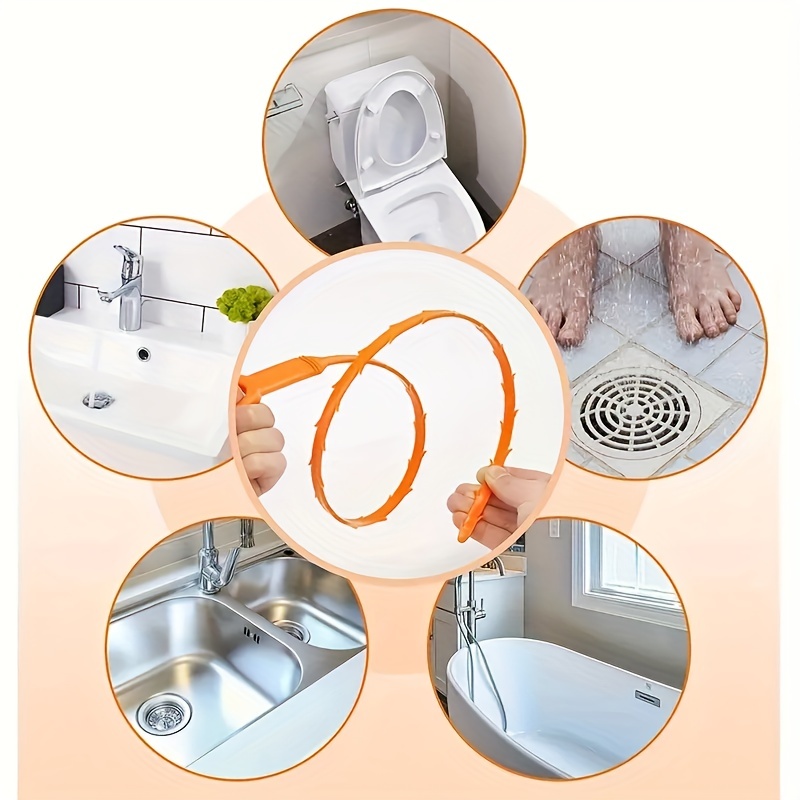 1 Drain Clogging Free Tool Set Prickly, Easy To Use - Quickly Clear Clogged  Drains In Bathrooms, Showers, Sinks And Bathtubs! - Temu