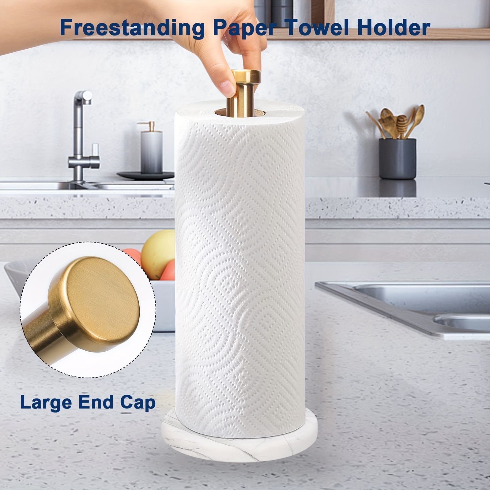 1pc Freestanding Paper Towel Holder For Kitchen, Countertop