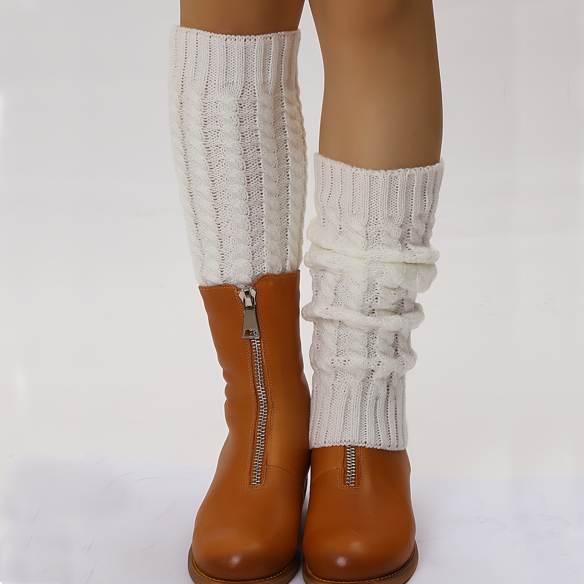 Will And Sandy Knit Braid Anklet Handmade Leg Warmers With Button Charm  Short Boot Cuffs For Women And Girls Autumn/Winter Loose Stockings In White  And Black From Harrypotter_jewelry, $2.7