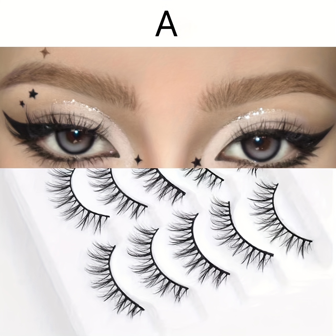 5 Pairs Natural Style Beginner False Eyelashes Mink Hair Long Extension