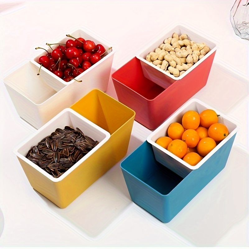 Snackle Box Plate Divided Serving Tray With Lid And Handle Charcuterie  Fruits Container Picnic Portable Candy Clear Organizer - AliExpress