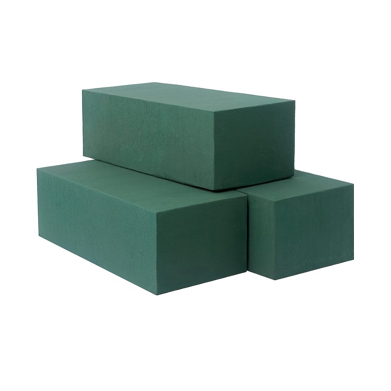 3 Pack, Green Wet Floral Foam Bricks, Flower Arrangement Foam Blocks in  2023