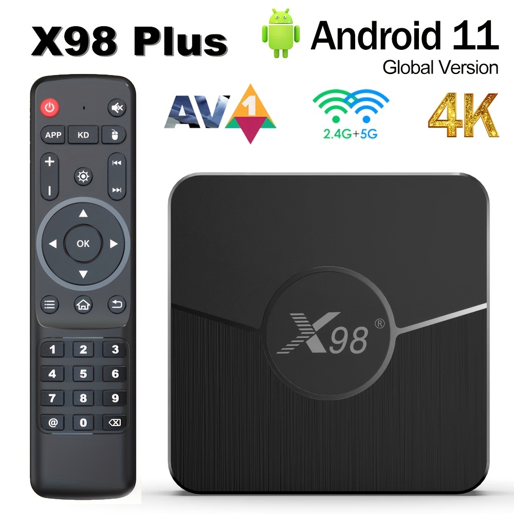  Caja de TV Android 10.0, caja de Smart TV H616 Quad-core 1GB  RAM 8GB ROM soporte 2.4G WiFi HDMI 3D H.265 6K HD 10/100M Ethernet Android  Box Set Top TV Box 