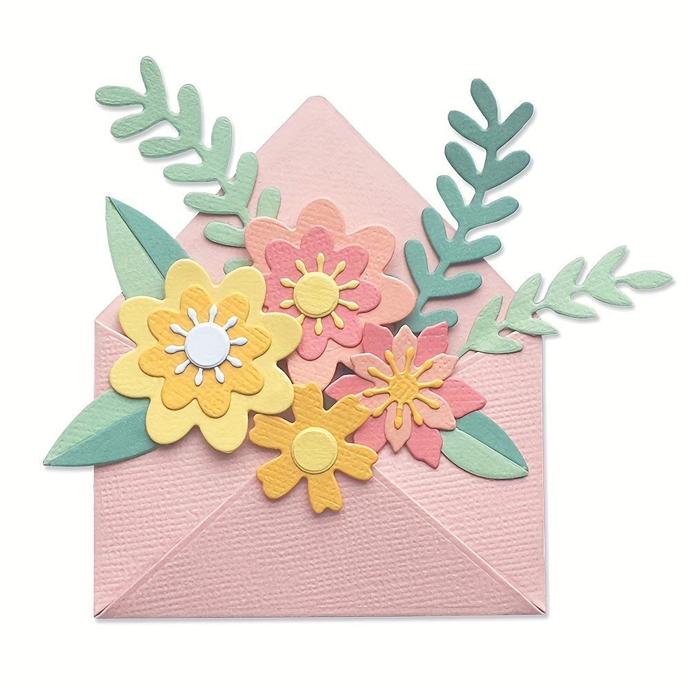 Flowers Envelope Cutting Dies For Diy Scrapbooking Album Card Making ...