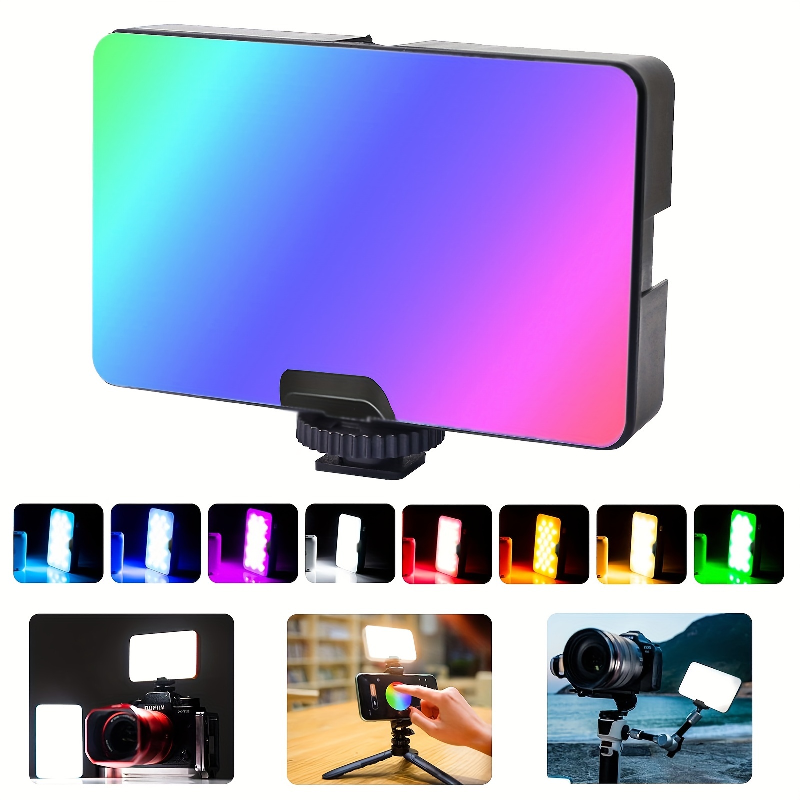 EMART Luz LED de Video 5600k Foco LED Fotografia con Soporte de Trípode y  Filtros de Color, Foco Streaming de 1000LM para Fotografía, Videografía