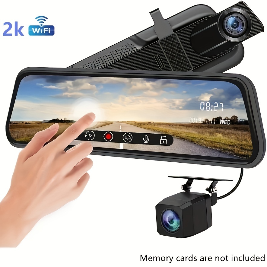 Wireless Mirror Dash Cam CarPlay Android Auto 1080P Back up Camera Rear  View Mirror with 11.26 inch Smart Mirror Screen for Cars & Trucks, Dual