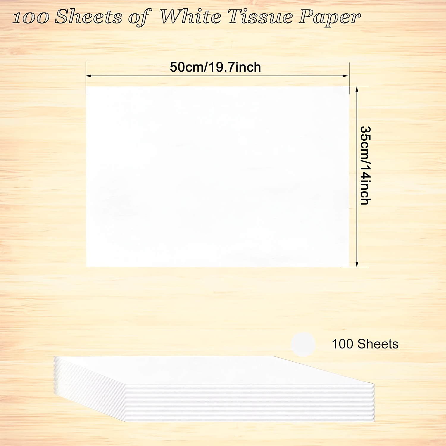  Christmas Tissue Paper for Gift Bags- 100 Sheets of