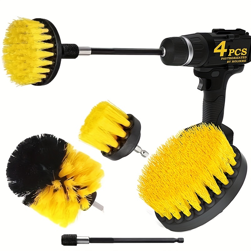 3 Pcs Drill Brushes Set Tile Grout Power Scrubber Cleaner Spin Tub Shower  Wall 