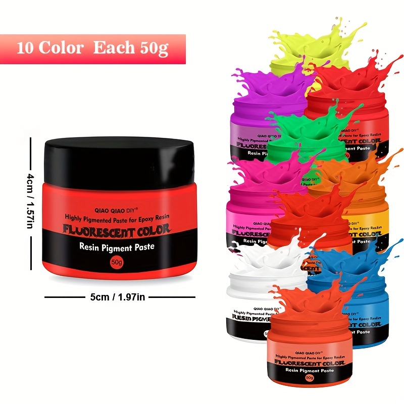  Resin Pigment Paste, Easy Color Mixing 7 Pcs Resin Tint Oil  Based 7 Colors for UV Drip Glue