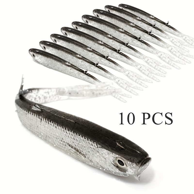 10pcs Classic Shrimp Shaped Soft Bait With Natural Smell, Slow Sinking And  Beautiful Swimming Posture, For Outdoor Fishing Lure