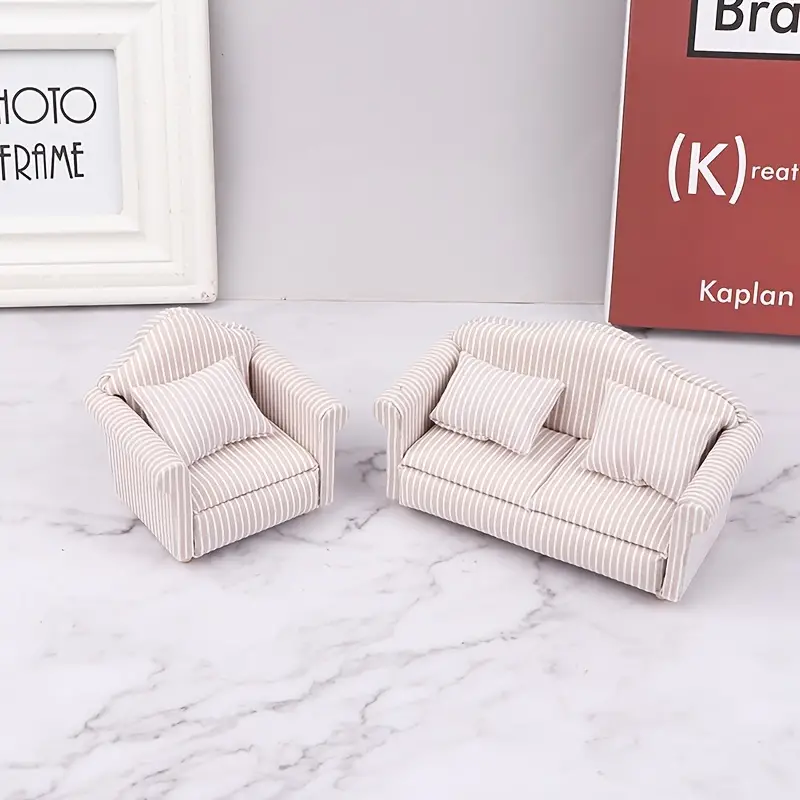 1 12 Mini Furniture Sofa With Pillow