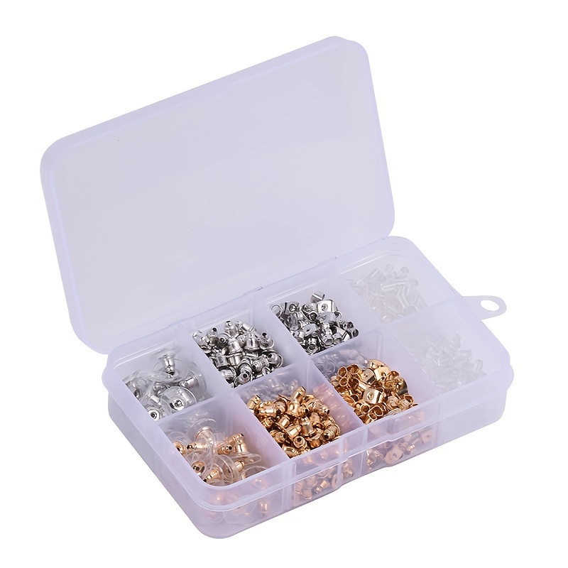 Ear Backs Stopper Metal Rubber Earring Back Ear Plug Findings For DIY  100-500pcs