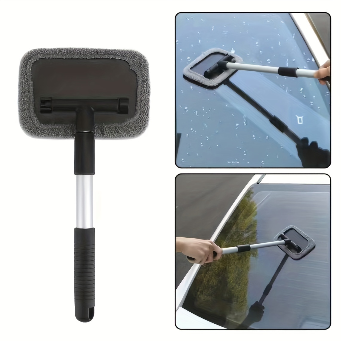 

Retractable Aluminum Alloy Car Front Windshield Cleaning Brush For Car Cleaning