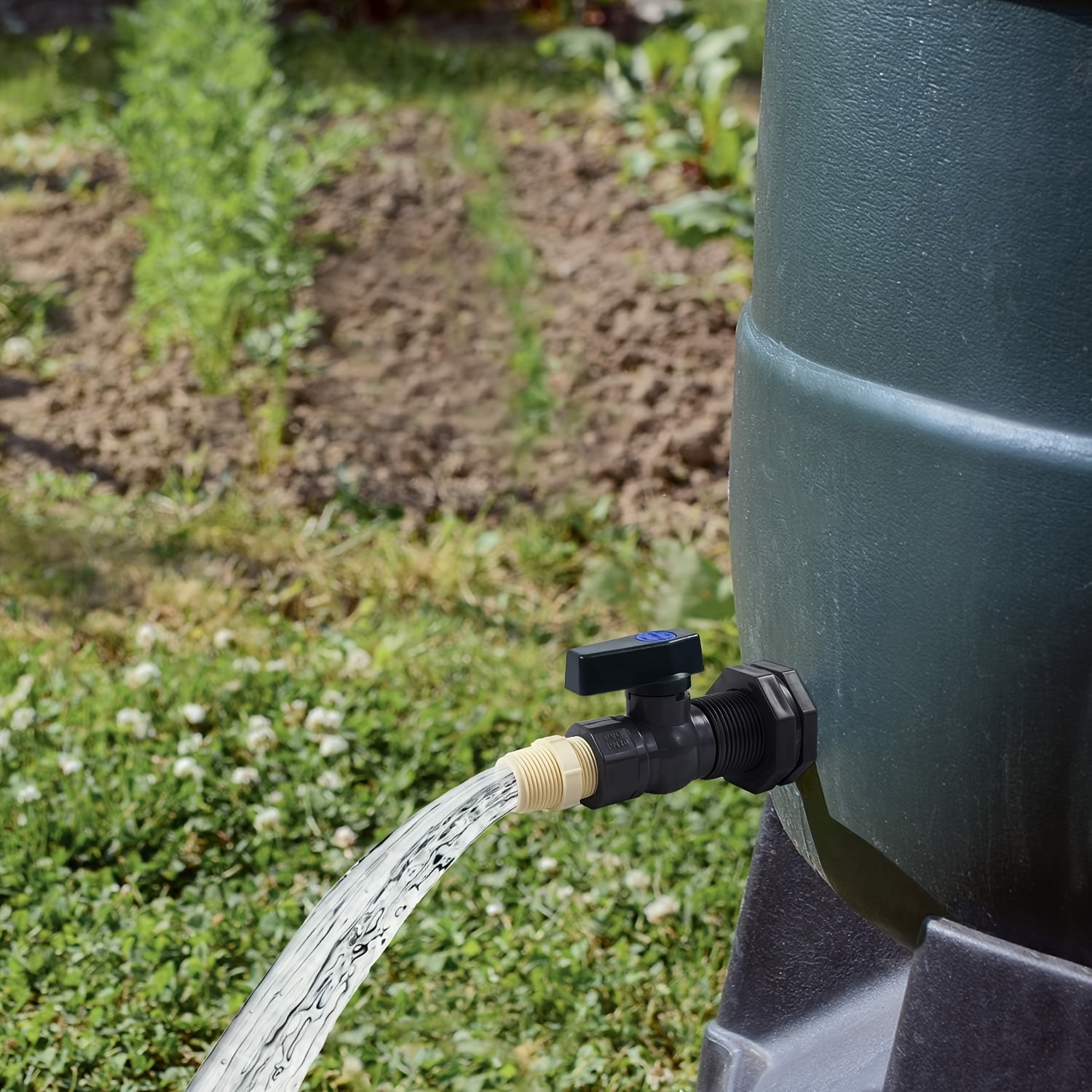 1 Ensemble Robinet De Tonneau De Pluie, Kit De Dérivation De Baril D'eau En  PVC De 3/4 Avec Raccord De Fond De Cuve, Adaptateur De Robinet De Tuyau